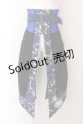 Qutie Frash / 和柄ラップコルセット  ブラック×ブルー O-25-02-11-070-QU-SK-OW-OS