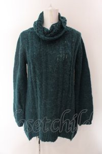 axes femme / ラメニット M グリーン O-25-02-11-073-AX-TO-OW-ZT222