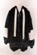 画像1: TRAVAS TOKYO / Drip Logo Faux Fur Hoodie F ブラックｘホワイト O-25-02-11-081-PU-CO-YM-ZT-C013 (1)