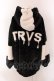 画像4: TRAVAS TOKYO / Drip Logo Faux Fur Hoodie F ブラックｘホワイト O-25-02-11-081-PU-CO-YM-ZT-C013 (4)