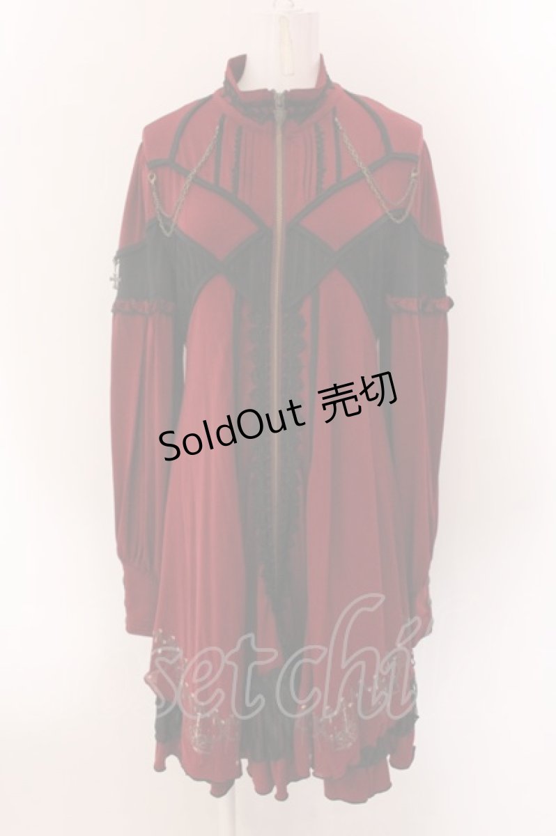 画像1: Ozz oneste / 裾シャンデリアプリントワンピース  レッド O-25-02-11-091-OO-OP-IG-ZI (1)