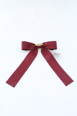 画像2: Amavel / エンブレムボタン付リボンブローチ  ワイン O-25-02-12-023-CA-ZA-OW-OS
