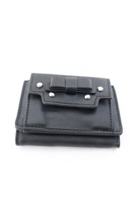 Candy Stripper / MY LITTLE CANDY RIBBON WALLET  ブラック O-25-05-30-1013-PU-ZA-OW-ZT444