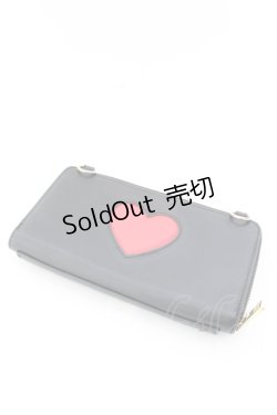 画像1: MILK / ハートショルダーウォレット  クロ×アカ O-25-02-12-013-ML-BG-OW-OS