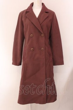 画像1: axes femme / クラシックロングコート M 濃ピンク O-25-02-15-026-AX-CO-IG-ZT-C061