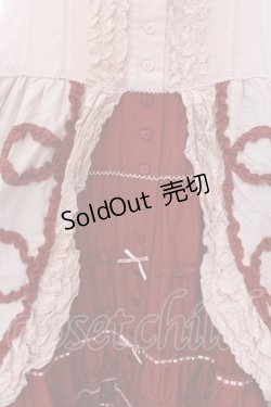 画像3: PINK HOUSE / 配色ローンノースリーブワンピース  ピンク×アカ O-25-02-15-060-LO-OP-IG-OS