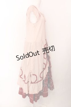 画像4: PINK HOUSE / 配色ローンノースリーブワンピース  ピンク×アカ O-25-02-15-060-LO-OP-IG-OS