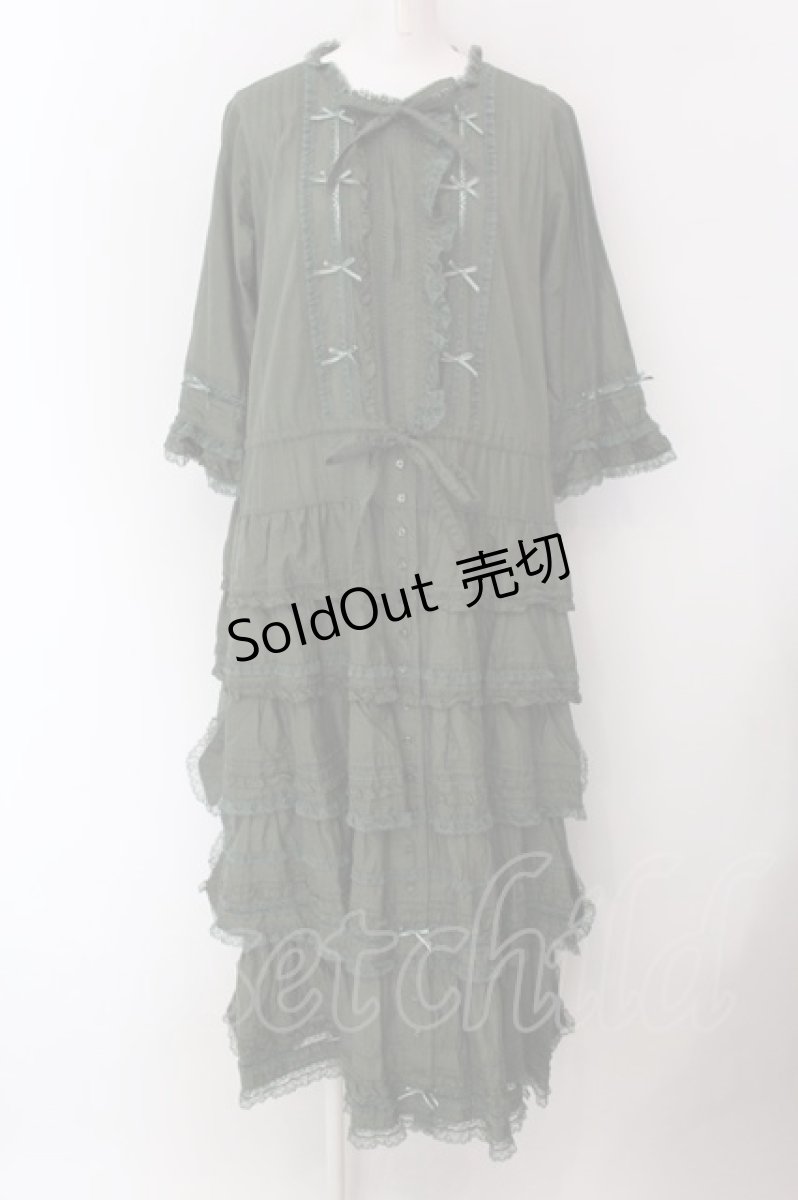 画像1: PINK HOUSE / レース使いローンワンピース  グリーン O-25-02-15-061-LO-OP-IG-OS (1)