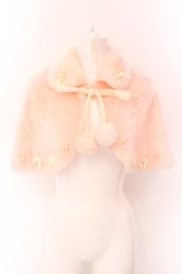 Angelic Pretty / パールリボンファーケープ  ピンク O-25-02-15-065-AP-JA-IG-OS