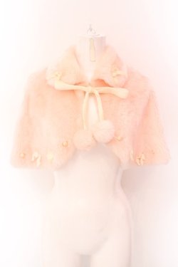 画像1: Angelic Pretty / パールリボンファーケープ  ピンク O-25-02-15-065-AP-JA-IG-OS