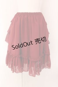 Victorian maiden / フリルシフォンアンダースカート  ワイン O-25-02-15-074-CL-SK-IG-OS