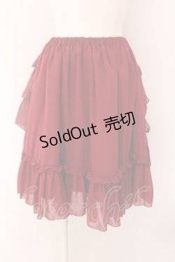 画像1: Victorian maiden / フリルシフォンアンダースカート  ワイン O-25-02-15-074-CL-SK-IG-OS