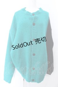 KINGLYMASK / バイカラーモヘアニットカーディガン F グリーン×ブラック O-25-02-16-030-PU-TO-OW-ZT441