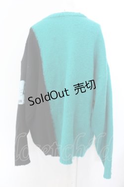 画像3: KINGLYMASK / バイカラーモヘアニットカーディガン F グリーン×ブラック O-25-02-16-030-PU-TO-OW-ZT441
