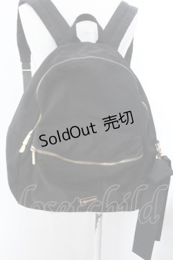 画像1: Maison de FLEUR / 撥水加工リボンラウンドリュック  クロ O-25-02-16-038-LO-BG-OW-OS