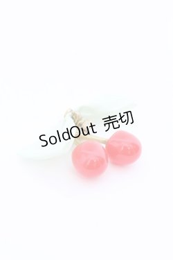画像1: Q-pot. / チェリーシロップピアス  アカ×ゴールド×グリーン O-25-02-16-046-QP-AC-IG-OS