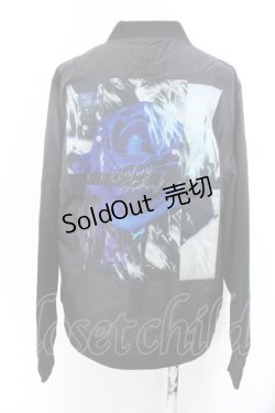画像1: KINGLYMASK / Blue Roseワッペンブルゾン M ブラック×ブルー O-25-02-16-007-PU-JA-OW-ZT