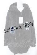 KINGLYMASK / ワッペンファーZIPパーカー M ブラック O-25-02-16-008-PU-JA-OW-ZT-C035