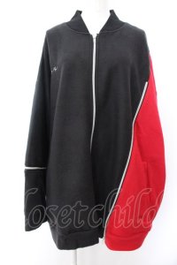 KINGLYMASK / アームジップアレンジ起毛モッサMA-1 F ブラック×レッド O-25-02-16-010-PU-JA-OW-ZT397