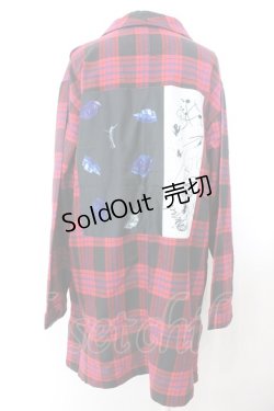 画像1: KINGLYMASK / ワッペンチェックビックチェスター M レッド O-25-02-16-011-PU-JA-OW-ZI