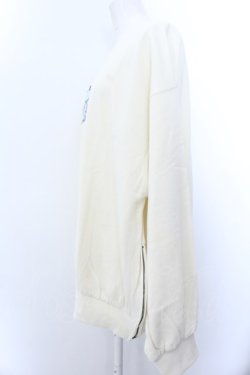 画像2: KINGLYMASK / くまワッペンサイドZIPスウェット M アイボリー O-25-02-16-013-PU-TO-OW-ZI