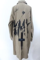 画像1: KINGLYMASK / "DoubleTriangle Rose" Paintグログランテープコート L カーキグリーン O-25-02-16-014-PU-CO-OW-ZY (1)