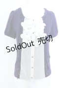axes femme / 花モチーフ使いプルオーバー M パープル O-25-02-16-019-AX-TO-OW-OS