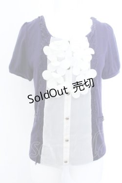 画像1: axes femme / 花モチーフ使いプルオーバー M パープル O-25-02-16-019-AX-TO-OW-OS