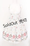 metamorphose / おかしなくにのTea Partyフロントあきジャンパースカート  サックス O-25-02-18-037-ME-OP-IG-OS