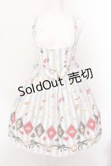 metamorphose / おかしなくにのTea Partyフロントあきジャンパースカート  サックス O-25-02-18-037-ME-OP-IG-OS