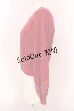 画像2: an another angelus / ローズガラス風釦ニットカーディガン  アカ O-25-02-18-055-CA-TO-IG-OS