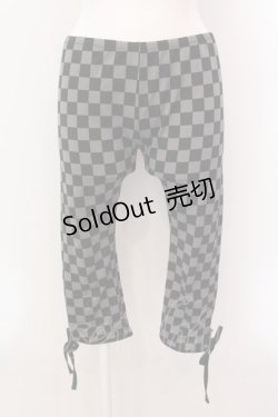 画像1: ALGONQUINS / チェッカー柄レギンス  グレー×ブラック O-25-02-18-1003-AL-PA-IG-OS