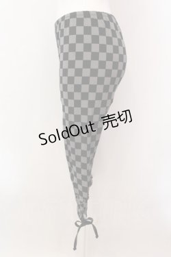 画像2: ALGONQUINS / チェッカー柄レギンス  グレー×ブラック O-25-02-18-1003-AL-PA-IG-OS