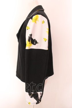 画像3: MINT NeKO / 歌広場淳コラボ　ライダースジャケット  ブラック×ホワイト×イエロー O-25-02-18-059-HN-TO-IG-ZY