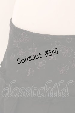 画像3: gouk / 和柄切り替えプリーツ巻きスカート  ブラック×レッド系 O-25-02-18-074-GO-SK-IG-OS