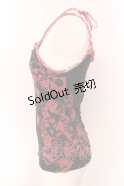 画像3: gouk / 花札プリントホルターキャミソール  ブラック×レッド O-25-02-18-077-GO-TO-IG-OS