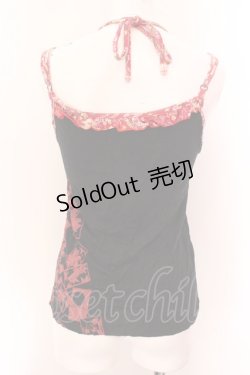 画像4: gouk / 花札プリントホルターキャミソール  ブラック×レッド O-25-02-18-077-GO-TO-IG-OS