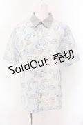 MILKBOY / STAMP グラデーション半袖シャツ  サックス O-25-02-18-009-MB-BL-IG-ZY