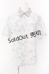 MILKBOY / STAMP グラデーション半袖シャツ  サックス O-25-02-18-009-MB-BL-IG-ZY