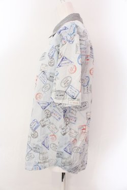 画像2: MILKBOY / STAMP グラデーション半袖シャツ  サックス O-25-02-18-009-MB-BL-IG-ZY