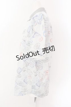 画像2: MILKBOY / STAMP グラデーション半袖シャツ  サックス O-25-02-18-009-MB-BL-IG-ZY