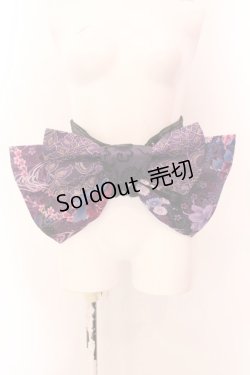 画像1: Qutie Frash / リボン帯コルセット  パープル×ブラック O-25-02-18-082-QU-ZA-IG-ZI