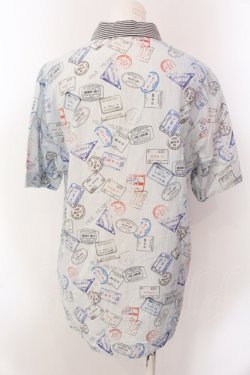 画像3: MILKBOY / STAMP グラデーション半袖シャツ  サックス O-25-02-18-009-MB-BL-IG-ZY
