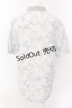 画像3: MILKBOY / STAMP グラデーション半袖シャツ  サックス O-25-02-18-009-MB-BL-IG-ZY