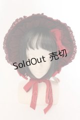 BABY,THE STARS SHINE BRIGHT / 別珍トーションレースボンネット  えんじ O-25-05-29-1021-BA-AC-IG-OS