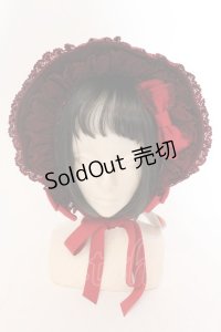 BABY,THE STARS SHINE BRIGHT / 別珍トーションレースボンネット  えんじ O-25-05-29-1021-BA-AC-IG-OS