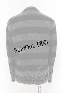 画像3: MILKBOY / シャギーボーダーブレザージャケット S グレー×ブラック O-25-02-18-014-MB-JA-IG-OS