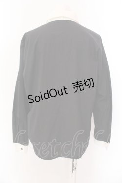 画像4: MILKBOY / バイカラーシャツ  ブラック×ホワイト O-25-02-18-017-MB-BL-IG-ZY