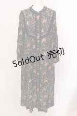 Jane Marple Dans Le Salon / Sussex rose Agatha ドレス M ネイビー O-25-02-19-001-JM-OP-IG-ZS