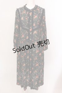 Jane Marple Dans Le Salon / Sussex rose Agatha ドレス M ネイビー O-25-02-19-001-JM-OP-IG-ZS